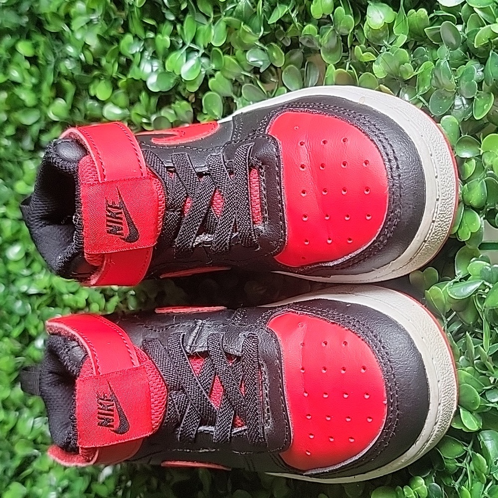 Nike Kids' Black and Red High-Top Sneakers - Picture 3 of 5